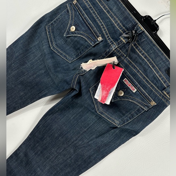 HUDSON BOOTCUT USA SIGNATURE LOW RISE FLAP POCKET JEAN IN ELM WASH Sz28 - Picture 10 of 16